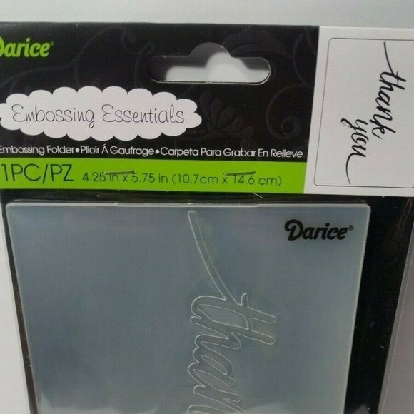 Darice Embossing Folder thank you - Picture 2 of 6